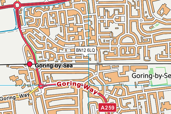 BN12 6LQ map - OS VectorMap District (Ordnance Survey) BN12 6LQ map - OS VectorMap District (Ordnance Survey)
