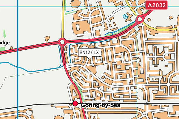 BN12 6LX map - OS VectorMap District (Ordnance Survey) BN12 6LX map - OS VectorMap District (Ordnance Survey)