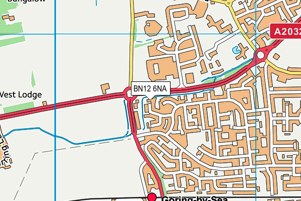 BN12 6NA map - OS VectorMap District (Ordnance Survey) BN12 6NA map - OS VectorMap District (Ordnance Survey)