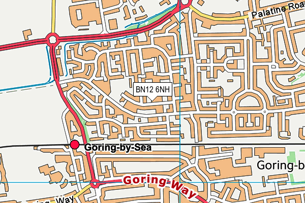 BN12 6NH map - OS VectorMap District (Ordnance Survey) BN12 6NH map - OS VectorMap District (Ordnance Survey)