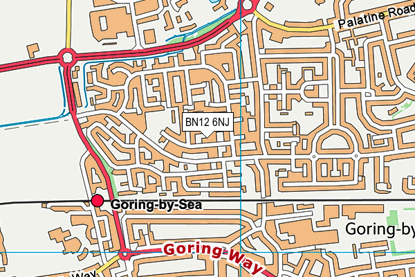 BN12 6NJ map - OS VectorMap District (Ordnance Survey) BN12 6NJ map - OS VectorMap District (Ordnance Survey)