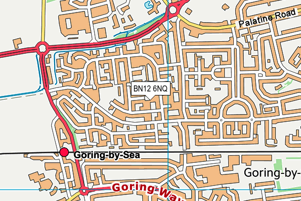 BN12 6NQ map - OS VectorMap District (Ordnance Survey)