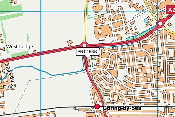 BN12 6NR map - OS VectorMap District (Ordnance Survey)