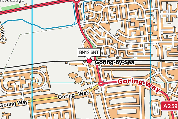 BN12 6NT map - OS VectorMap District (Ordnance Survey) BN12 6NT map - OS VectorMap District (Ordnance Survey)