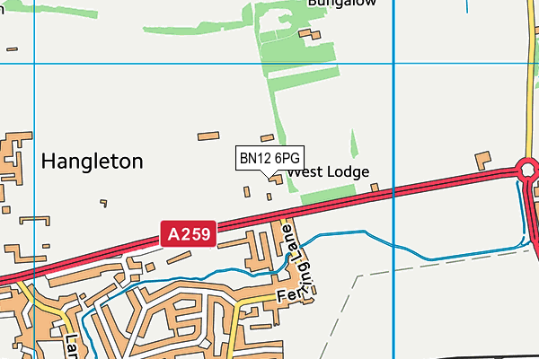 BN12 6PG map - OS VectorMap District (Ordnance Survey) BN12 6PG map - OS VectorMap District (Ordnance Survey)