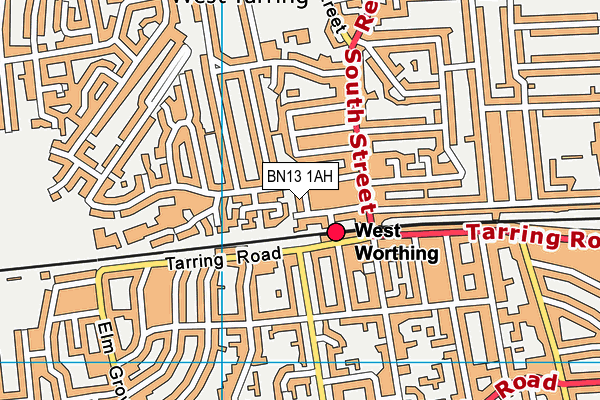 BN13 1AH map - OS VectorMap District (Ordnance Survey) BN13 1AH map - OS VectorMap District (Ordnance Survey)