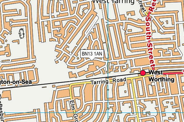 BN13 1AN map - OS VectorMap District (Ordnance Survey) BN13 1AN map - OS VectorMap District (Ordnance Survey)