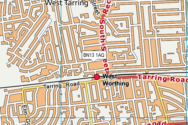 BN13 1AQ map - OS VectorMap District (Ordnance Survey) BN13 1AQ map - OS VectorMap District (Ordnance Survey)