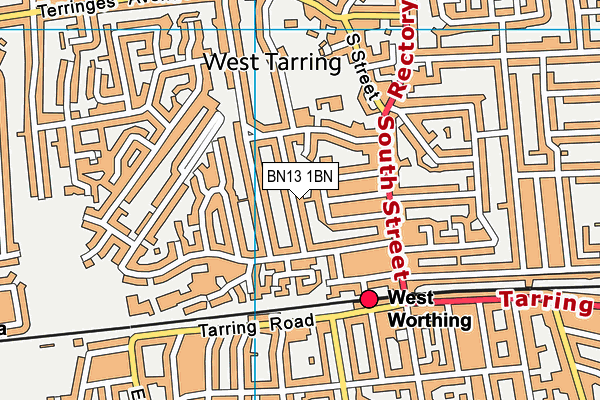 BN13 1BN map - OS VectorMap District (Ordnance Survey) BN13 1BN map - OS VectorMap District (Ordnance Survey)