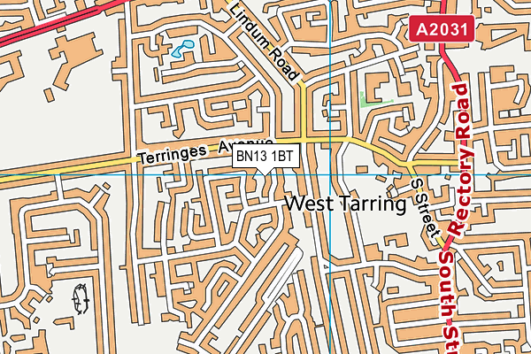 BN13 1BT map - OS VectorMap District (Ordnance Survey) BN13 1BT map - OS VectorMap District (Ordnance Survey)