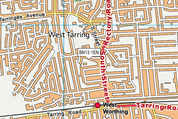 BN13 1EN map - OS VectorMap District (Ordnance Survey) BN13 1EN map - OS VectorMap District (Ordnance Survey)