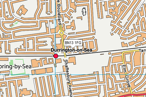 BN13 1FG map - OS VectorMap District (Ordnance Survey) BN13 1FG map - OS VectorMap District (Ordnance Survey)