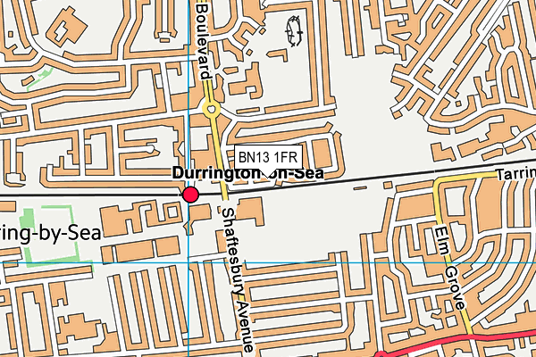 BN13 1FR map - OS VectorMap District (Ordnance Survey) BN13 1FR map - OS VectorMap District (Ordnance Survey)