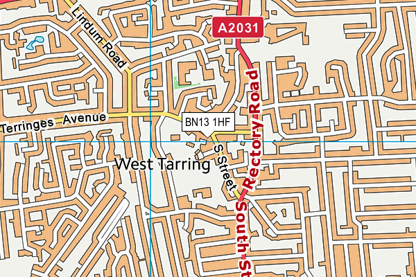 BN13 1HF map - OS VectorMap District (Ordnance Survey) BN13 1HF map - OS VectorMap District (Ordnance Survey)