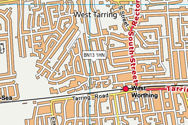 BN13 1HN map - OS VectorMap District (Ordnance Survey) BN13 1HN map - OS VectorMap District (Ordnance Survey)