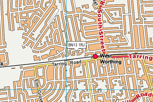 BN13 1RJ map - OS VectorMap District (Ordnance Survey) BN13 1RJ map - OS VectorMap District (Ordnance Survey)