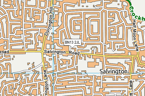BN13 2JL map - OS VectorMap District (Ordnance Survey) BN13 2JL map - OS VectorMap District (Ordnance Survey)