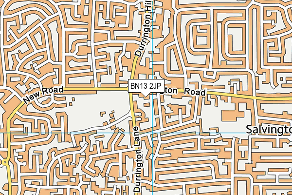 BN13 2JP map - OS VectorMap District (Ordnance Survey) BN13 2JP map - OS VectorMap District (Ordnance Survey)