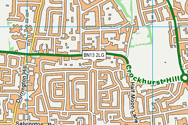 BN13 2LG map - OS VectorMap District (Ordnance Survey) BN13 2LG map - OS VectorMap District (Ordnance Survey)