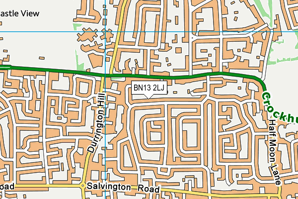 BN13 2LJ map - OS VectorMap District (Ordnance Survey) BN13 2LJ map - OS VectorMap District (Ordnance Survey)