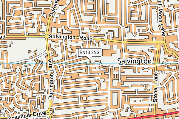 BN13 2NS map - OS VectorMap District (Ordnance Survey) BN13 2NS map - OS VectorMap District (Ordnance Survey)