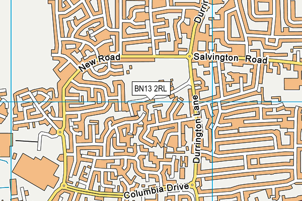BN13 2RL map - OS VectorMap District (Ordnance Survey) BN13 2RL map - OS VectorMap District (Ordnance Survey)