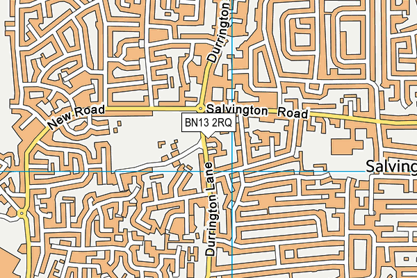 BN13 2RQ map - OS VectorMap District (Ordnance Survey) BN13 2RQ map - OS VectorMap District (Ordnance Survey)