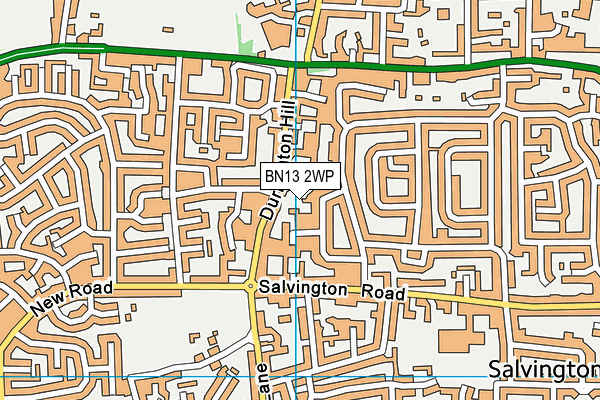 BN13 2WP map - OS VectorMap District (Ordnance Survey) BN13 2WP map - OS VectorMap District (Ordnance Survey)