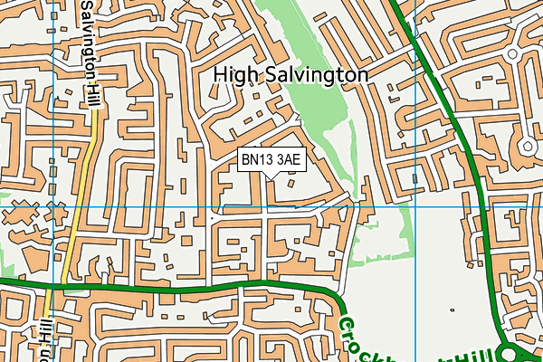 BN13 3AE map - OS VectorMap District (Ordnance Survey) BN13 3AE map - OS VectorMap District (Ordnance Survey)