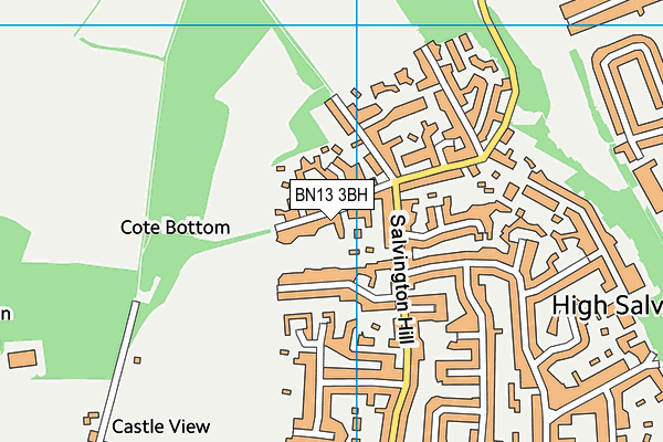 BN13 3BH map - OS VectorMap District (Ordnance Survey) BN13 3BH map - OS VectorMap District (Ordnance Survey)