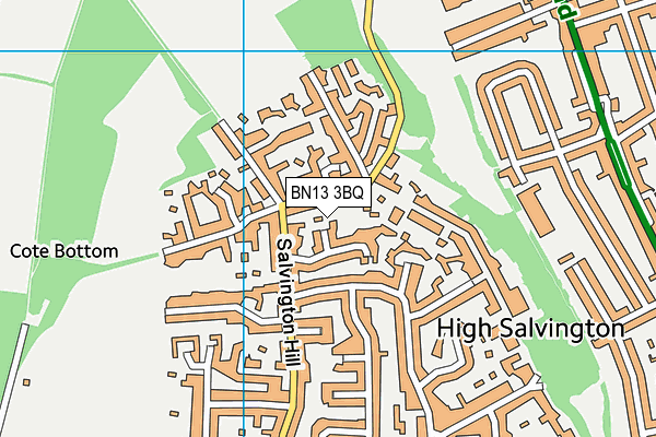 BN13 3BQ map - OS VectorMap District (Ordnance Survey) BN13 3BQ map - OS VectorMap District (Ordnance Survey)