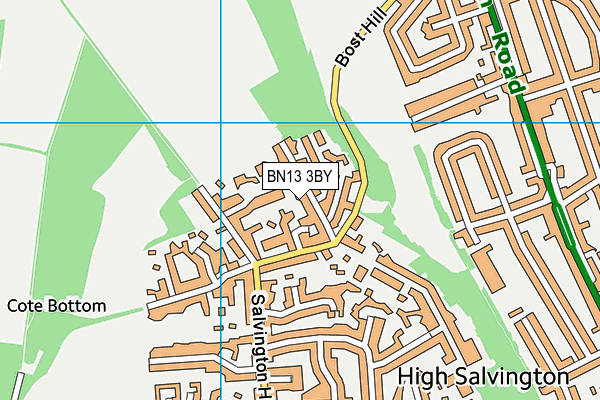 BN13 3BY map - OS VectorMap District (Ordnance Survey) BN13 3BY map - OS VectorMap District (Ordnance Survey)