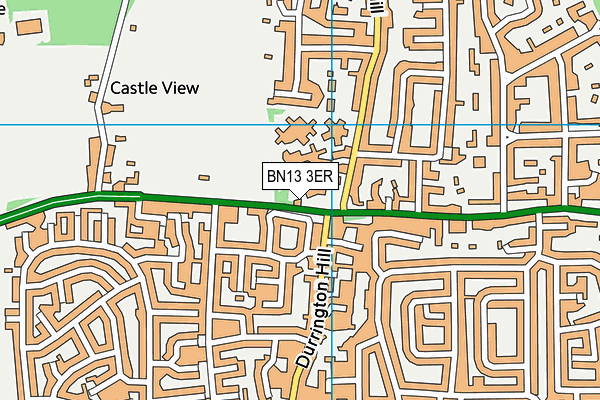 BN13 3ER map - OS VectorMap District (Ordnance Survey) BN13 3ER map - OS VectorMap District (Ordnance Survey)