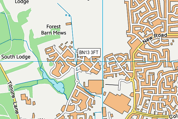 BN13 3FT map - OS VectorMap District (Ordnance Survey) BN13 3FT map - OS VectorMap District (Ordnance Survey)