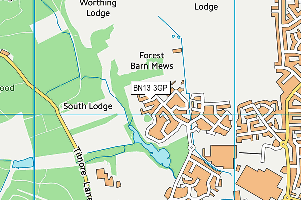 BN13 3GP map - OS VectorMap District (Ordnance Survey) BN13 3GP map - OS VectorMap District (Ordnance Survey)