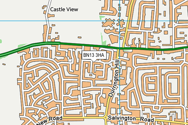 BN13 3HA map - OS VectorMap District (Ordnance Survey) BN13 3HA map - OS VectorMap District (Ordnance Survey)