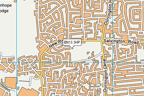 BN13 3HP map - OS VectorMap District (Ordnance Survey) BN13 3HP map - OS VectorMap District (Ordnance Survey)
