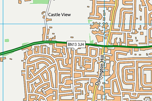 BN13 3JH map - OS VectorMap District (Ordnance Survey) BN13 3JH map - OS VectorMap District (Ordnance Survey)