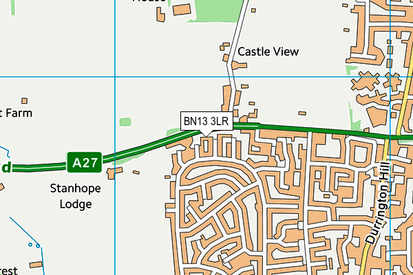 BN13 3LR map - OS VectorMap District (Ordnance Survey) BN13 3LR map - OS VectorMap District (Ordnance Survey)