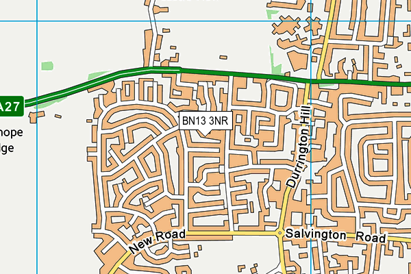 BN13 3NR map - OS VectorMap District (Ordnance Survey) BN13 3NR map - OS VectorMap District (Ordnance Survey)