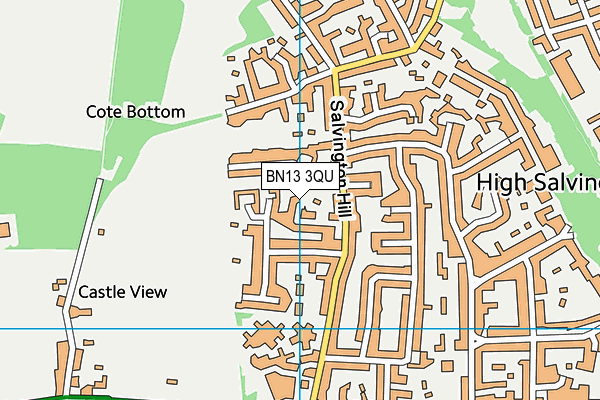 BN13 3QU map - OS VectorMap District (Ordnance Survey) BN13 3QU map - OS VectorMap District (Ordnance Survey)