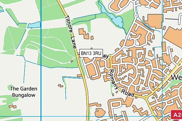 BN13 3RU map - OS VectorMap District (Ordnance Survey) BN13 3RU map - OS VectorMap District (Ordnance Survey)