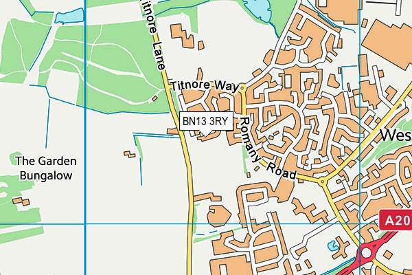 BN13 3RY map - OS VectorMap District (Ordnance Survey) BN13 3RY map - OS VectorMap District (Ordnance Survey)