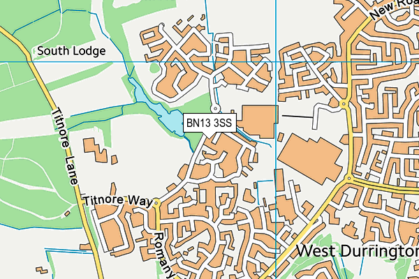 BN13 3SS map - OS VectorMap District (Ordnance Survey) BN13 3SS map - OS VectorMap District (Ordnance Survey)
