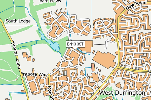 BN13 3ST map - OS VectorMap District (Ordnance Survey) BN13 3ST map - OS VectorMap District (Ordnance Survey)