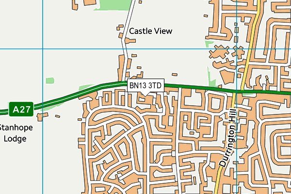 BN13 3TD map - OS VectorMap District (Ordnance Survey) BN13 3TD map - OS VectorMap District (Ordnance Survey)