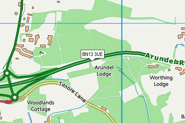 BN13 3UE map - OS VectorMap District (Ordnance Survey) BN13 3UE map - OS VectorMap District (Ordnance Survey)