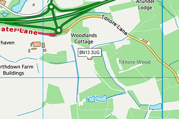 BN13 3UG map - OS VectorMap District (Ordnance Survey) BN13 3UG map - OS VectorMap District (Ordnance Survey)