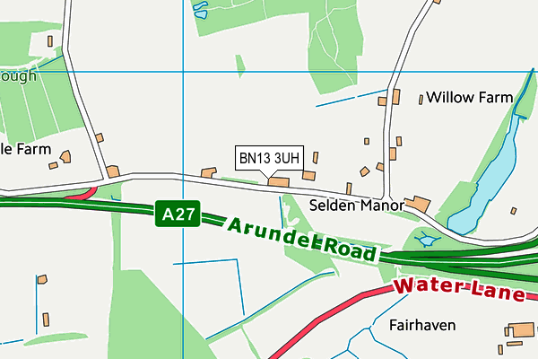 BN13 3UH map - OS VectorMap District (Ordnance Survey)