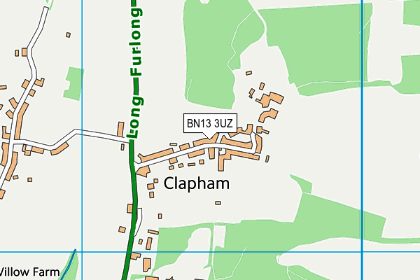 BN13 3UZ map - OS VectorMap District (Ordnance Survey) BN13 3UZ map - OS VectorMap District (Ordnance Survey)